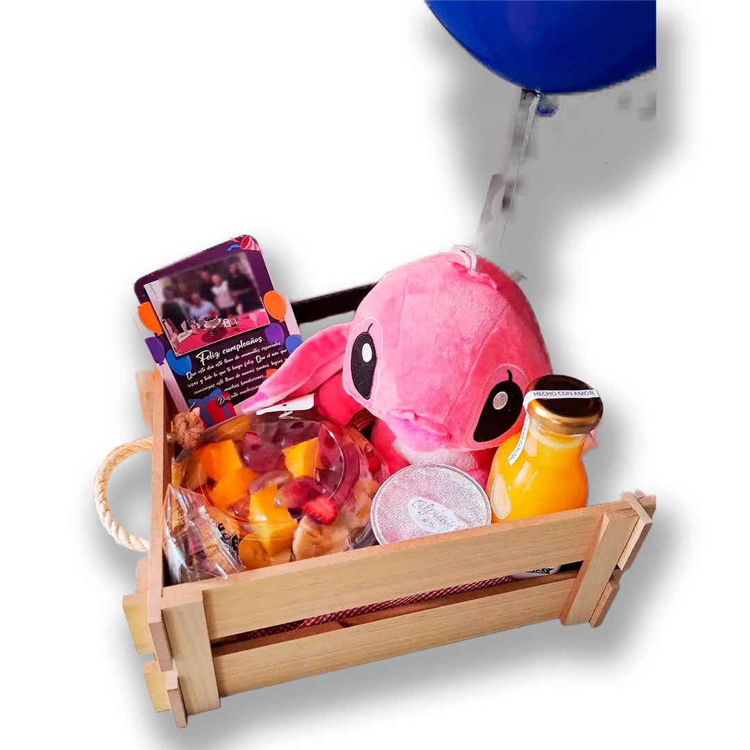 Desayuno Canasta Country 1 Stitch Rosa