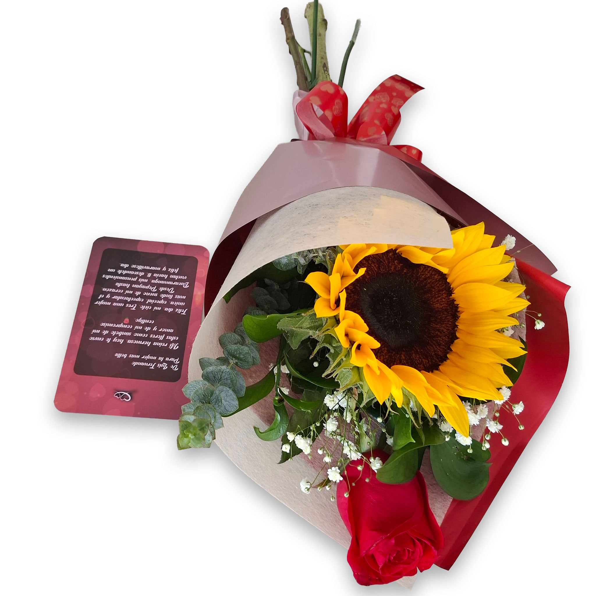 Arreglo de Girasol más Rosa