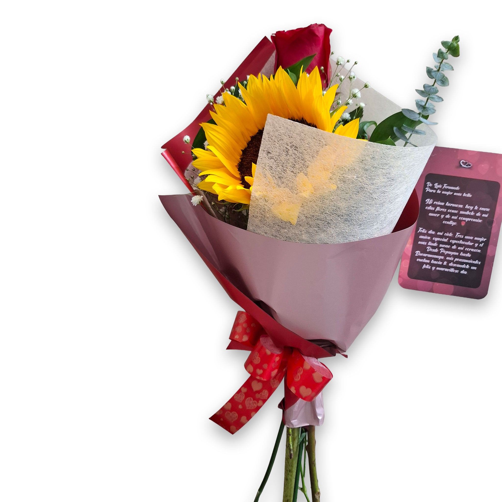 Arreglo de Girasol más Rosa