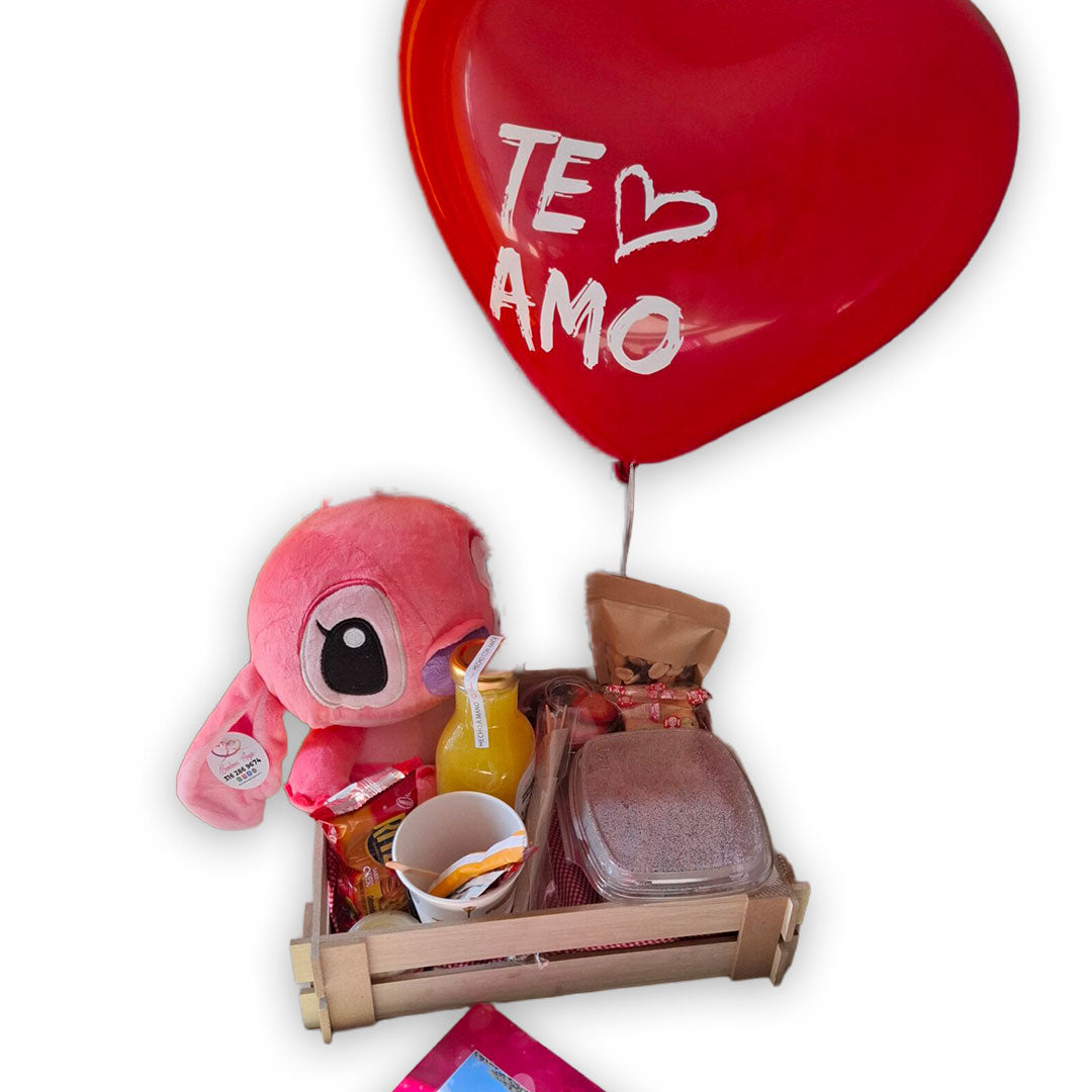 Desayuno Stitch Rosa Premium